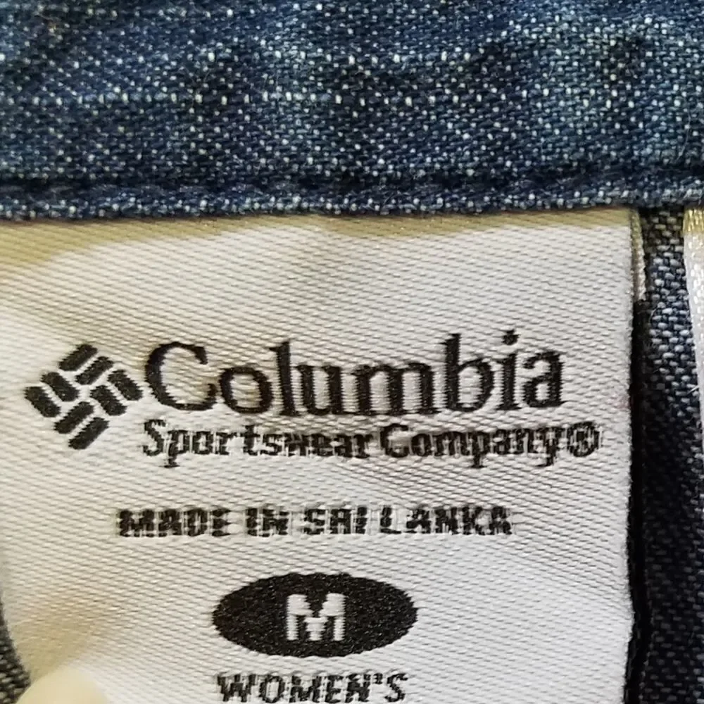 COLUMBIA Vintage Dark Wash Tie Waist Denim Skirt